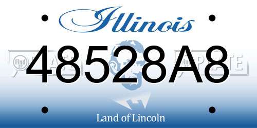 48528A8 Illinois License Plate