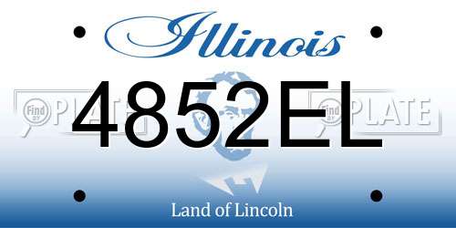 4852EL Illinois License Plate