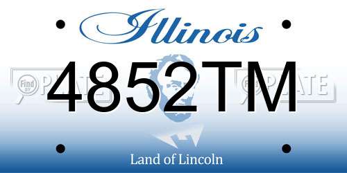 4852TM Illinois License Plate