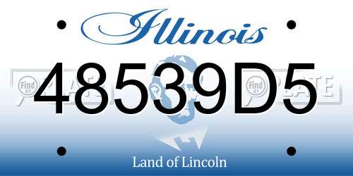 48539D5 Illinois License Plate