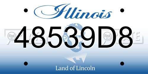 48539D8 Illinois License Plate