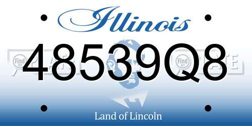 48539Q8 Illinois License Plate