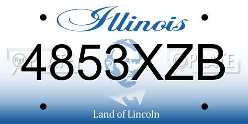 4853XZB Illinois License Plate