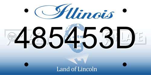 485453D Illinois License Plate
