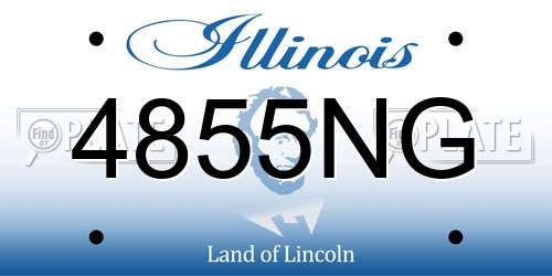 4855NG Illinois License Plate