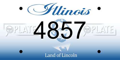 4857 Illinois License Plate