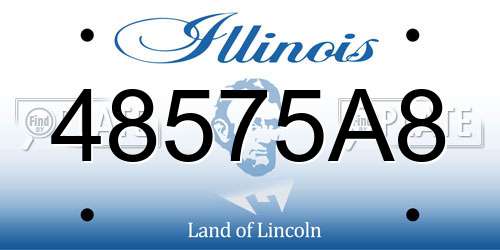 48575A8 Illinois License Plate