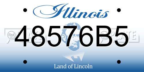 48576B5 Illinois License Plate