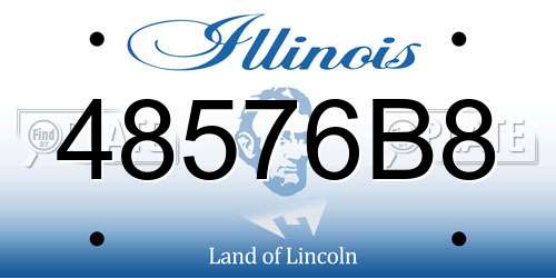 48576B8 Illinois License Plate