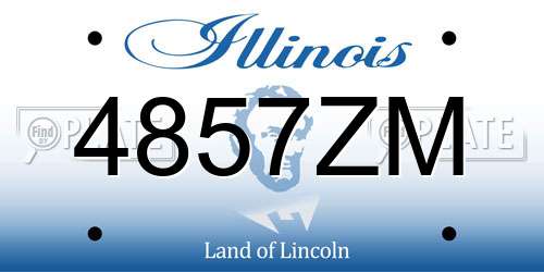 4857ZM Illinois License Plate