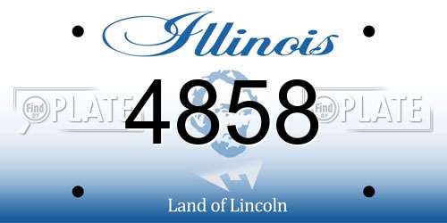 4858 Illinois License Plate