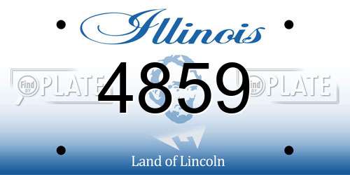 4859 Illinois License Plate