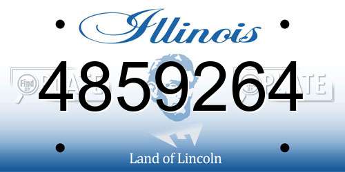 4859264 Illinois License Plate