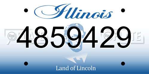 4859429 Illinois License Plate