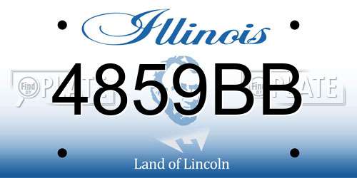 4859BB Illinois License Plate