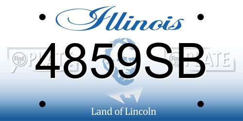 4859SB Illinois License Plate