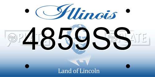 4859SS Illinois License Plate