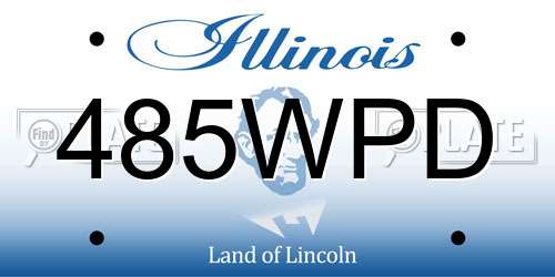 485WPD Illinois License Plate