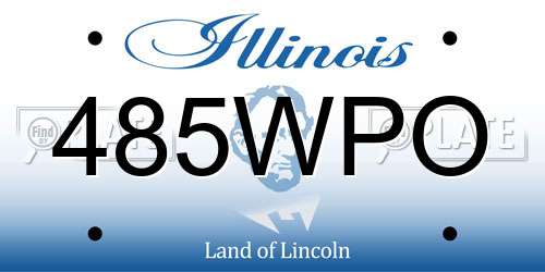 485WPO Illinois License Plate