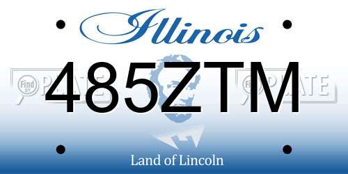 485ZTM Illinois License Plate