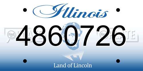 4860726 Illinois License Plate