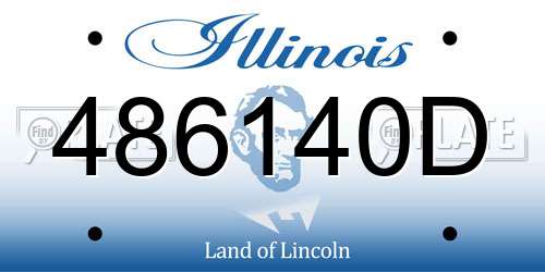 486140D Illinois License Plate
