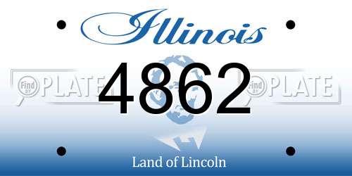 4862 Illinois License Plate