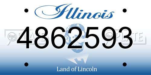 4862593 Illinois License Plate