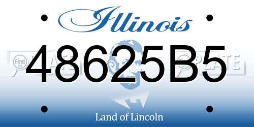 48625B5 Illinois License Plate