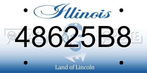 48625B8 Illinois License Plate