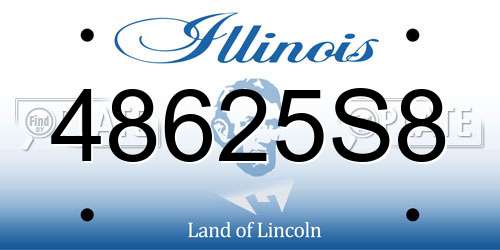 48625S8 Illinois License Plate