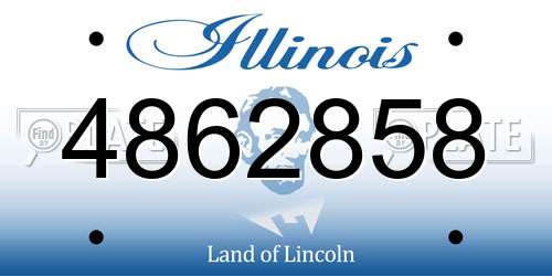 4862858 Illinois License Plate