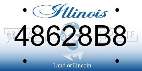 48628B8 Illinois License Plate