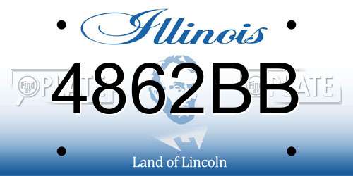 4862BB Illinois License Plate