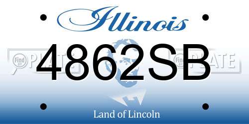 4862SB Illinois License Plate