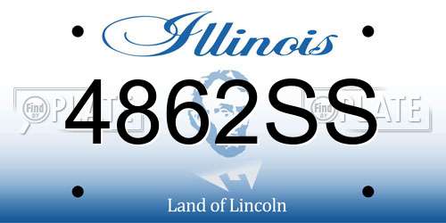4862SS Illinois License Plate