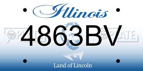 4863BV Illinois License Plate