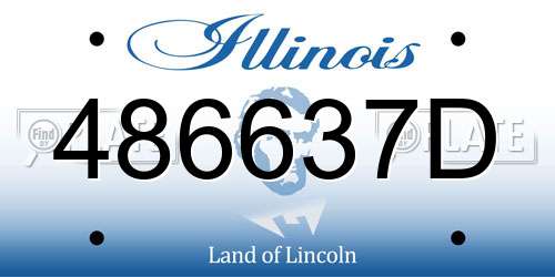 486637D Illinois License Plate