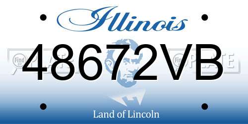 48672VB Illinois License Plate