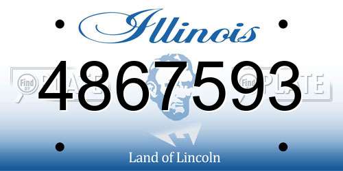 4867593 Illinois License Plate