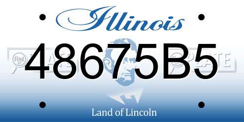 48675B5 Illinois License Plate