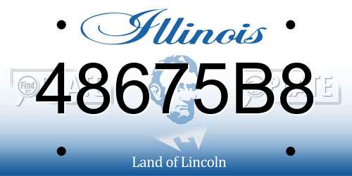 48675B8 Illinois License Plate