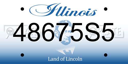 48675S5 Illinois License Plate