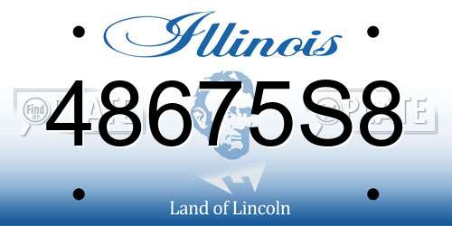 48675S8 Illinois License Plate