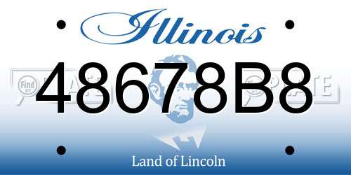 48678B8 Illinois License Plate