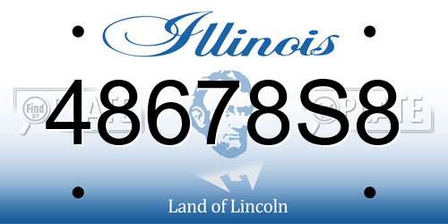 48678S8 Illinois License Plate