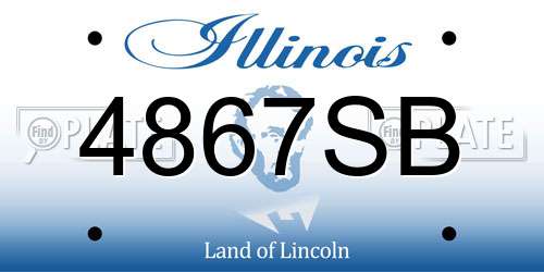 4867SB Illinois License Plate