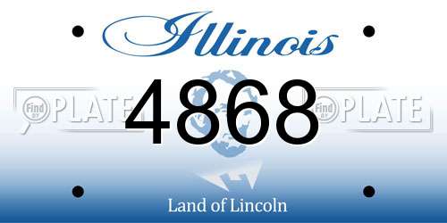 4868 Illinois License Plate