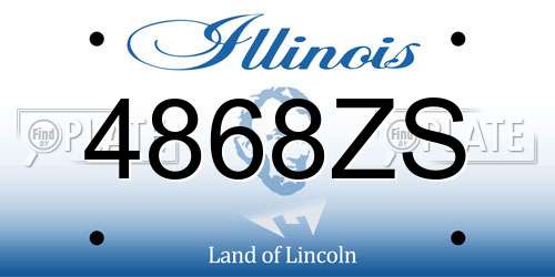 4868ZS Illinois License Plate