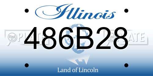 486B28 Illinois License Plate